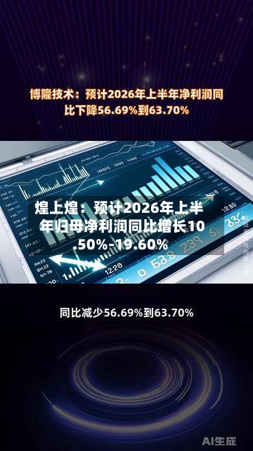 煌上煌:预计2026年上半年归母净利润同比增长10.50%-19.60%