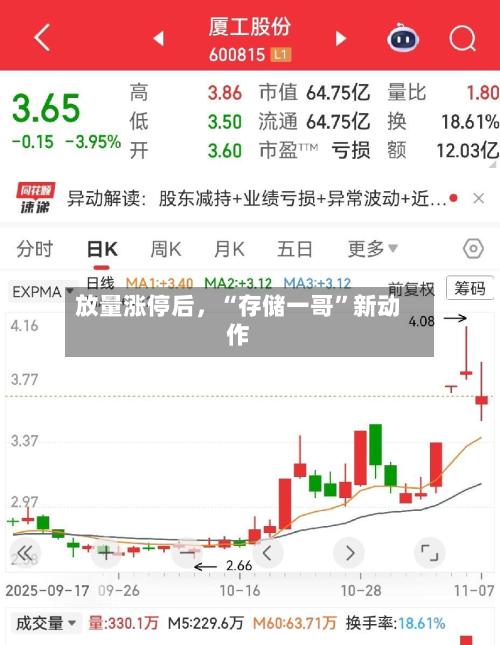放量涨停后，“存储一哥	”新动作-第3张图片