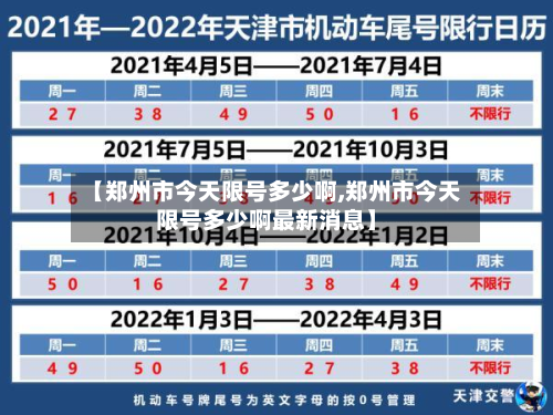 【郑州市今天限号多少啊,郑州市今天限号多少啊最新消息】-第2张图片