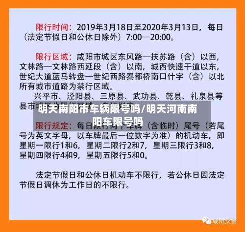 明天南阳市车辆限号吗/明天河南南阳车限号吗
