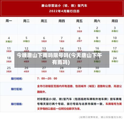 今晚唐山下雨吗限号吗(今天唐山下午有雨吗)