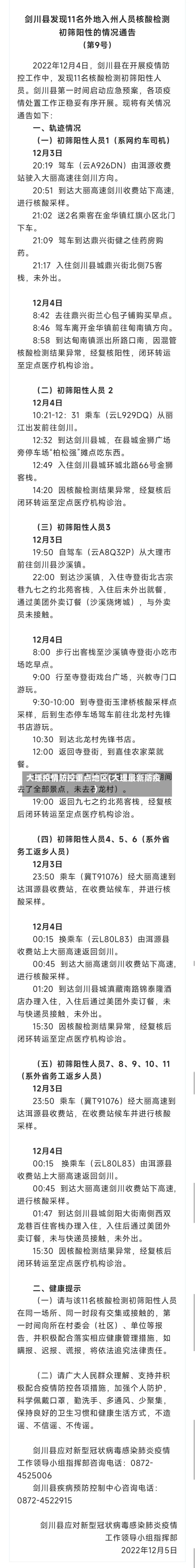 大理疫情防控重点地区(大理最新防疫)-第2张图片