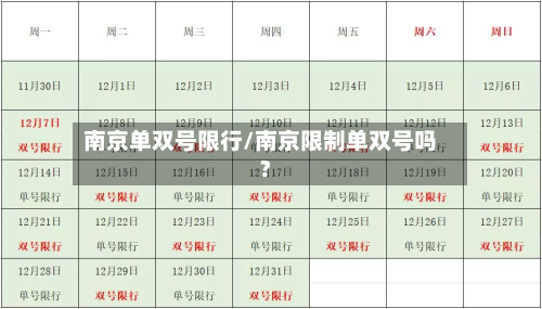 南京单双号限行/南京限制单双号吗?