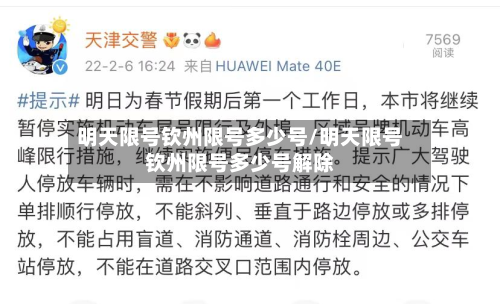 明天限号钦州限号多少号/明天限号钦州限号多少号解除-第2张图片