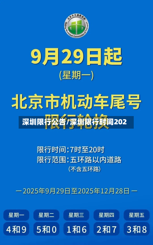 深圳限行公告/深圳限行时间202-第2张图片