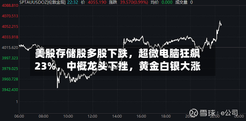 美股存储股多股下跌，超微电脑狂飙23%，中概龙头下挫，黄金白银大涨