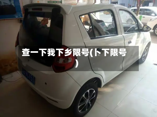 查一下我下乡限号(卜下限号)-第2张图片