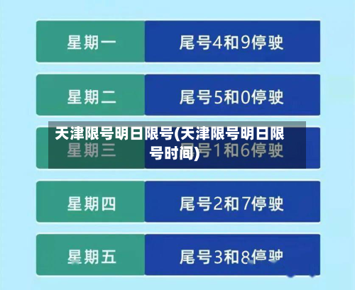 天津限号明日限号(天津限号明日限号时间)-第2张图片