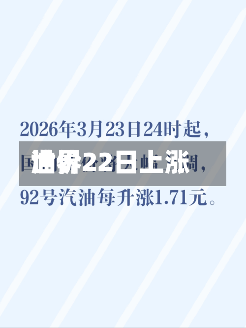 世界油价22日上涨