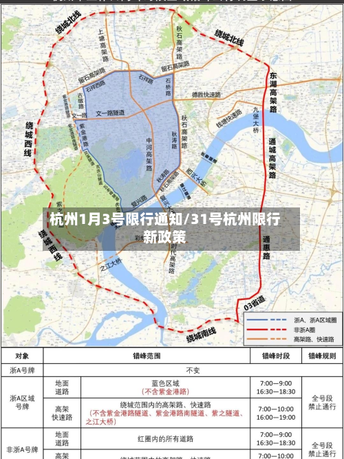 杭州1月3号限行通知/31号杭州限行新政策-第2张图片