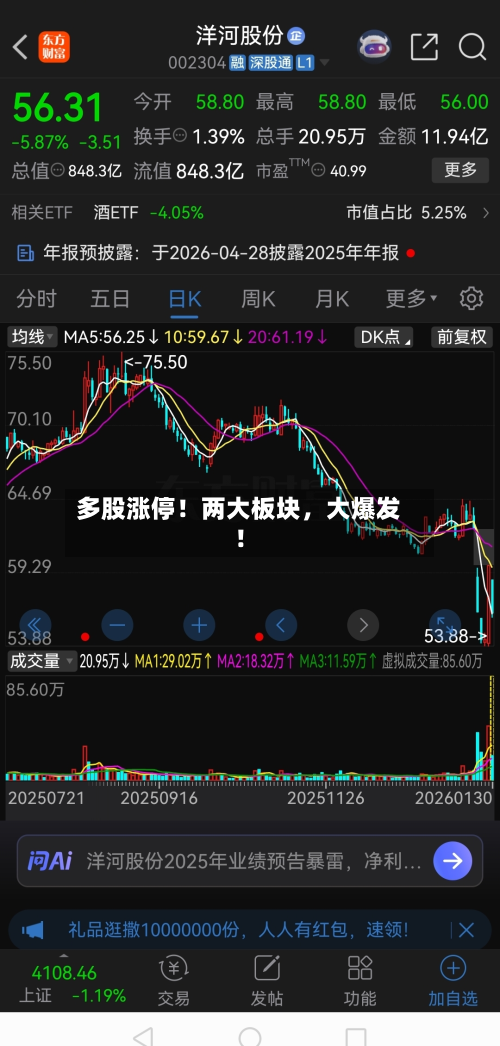多股涨停！两大板块，大爆发！-第2张图片