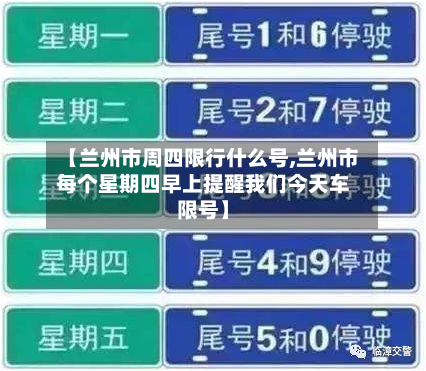 【兰州市周四限行什么号,兰州市每个星期四早上提醒我们今天车限号】-第2张图片