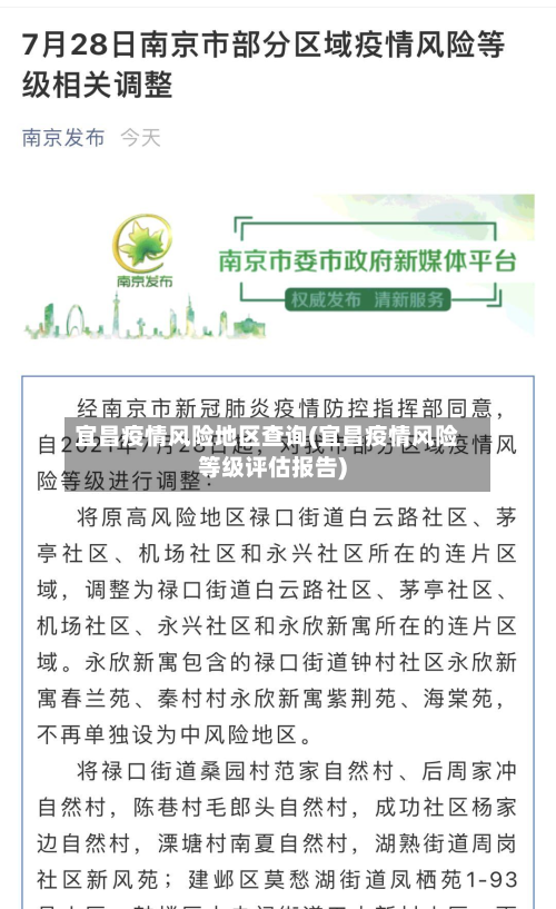 宜昌疫情风险地区查询(宜昌疫情风险等级评估报告)