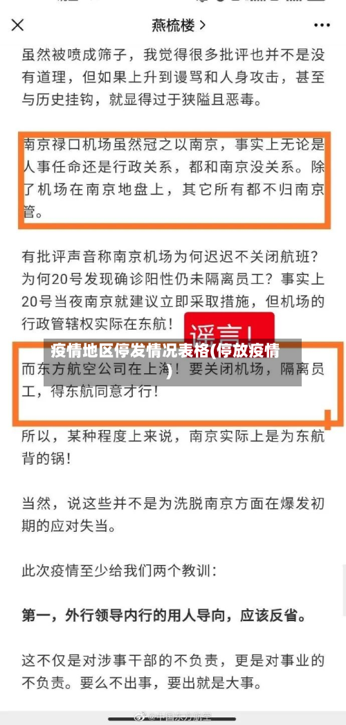 疫情地区停发情况表格(停放疫情)-第2张图片