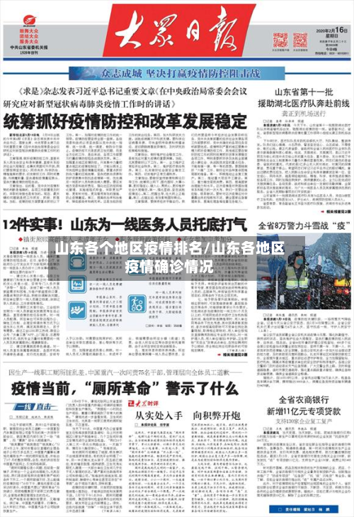 山东各个地区疫情排名/山东各地区疫情确诊情况