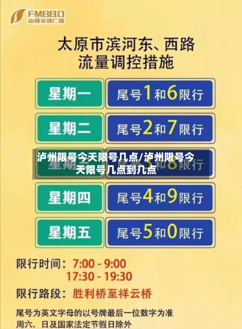泸州限号今天限号几点/泸州限号今天限号几点到几点