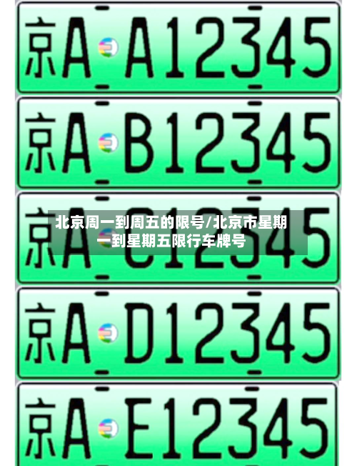 北京周一到周五的限号/北京市星期一到星期五限行车牌号-第2张图片