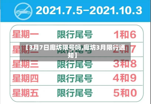 【3月7日廊坊限号吗,廊坊3月限行通知】