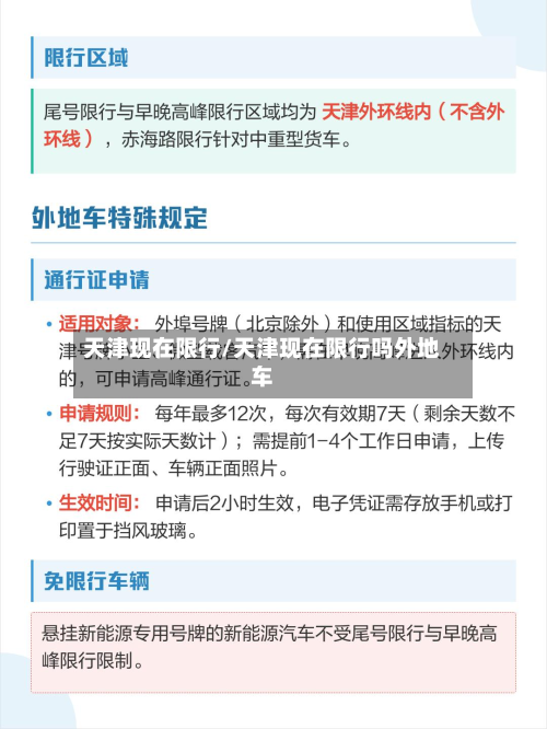 天津现在限行/天津现在限行吗外地车