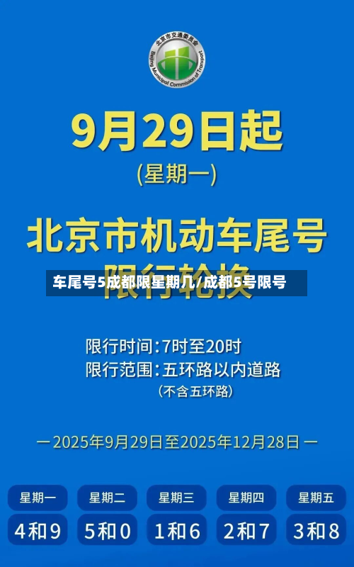 车尾号5成都限星期几/成都5号限号