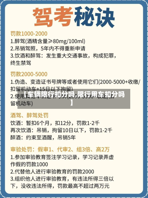 【车辆限行扣分吗,限行用车扣分吗】