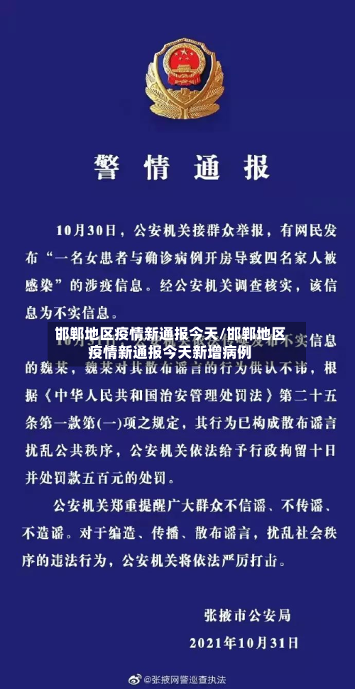 邯郸地区疫情新通报今天/邯郸地区疫情新通报今天新增病例