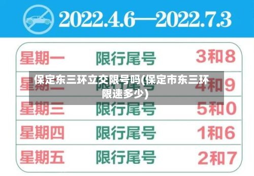 保定东三环立交限号吗(保定市东三环限速多少)