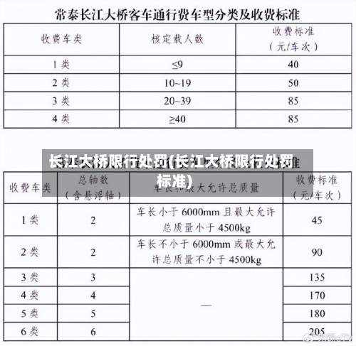 长江大桥限行处罚(长江大桥限行处罚标准)