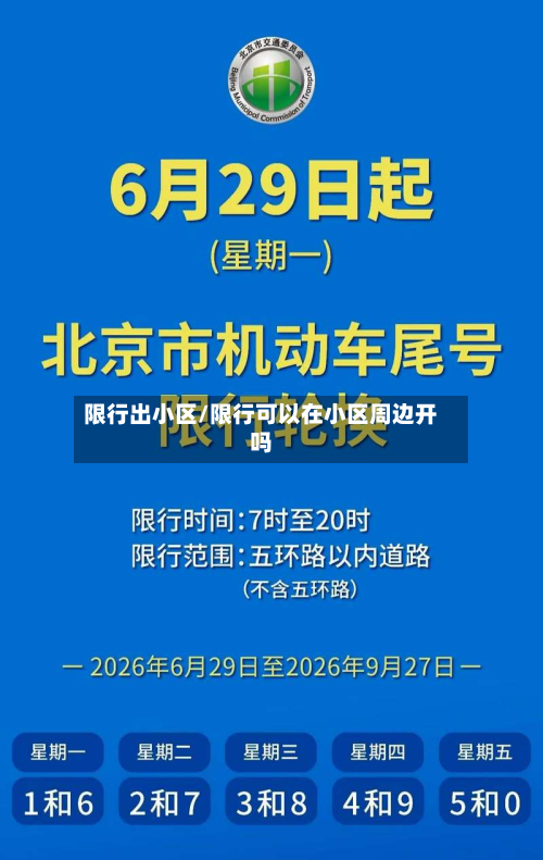 限行出小区/限行可以在小区周边开吗-第3张图片
