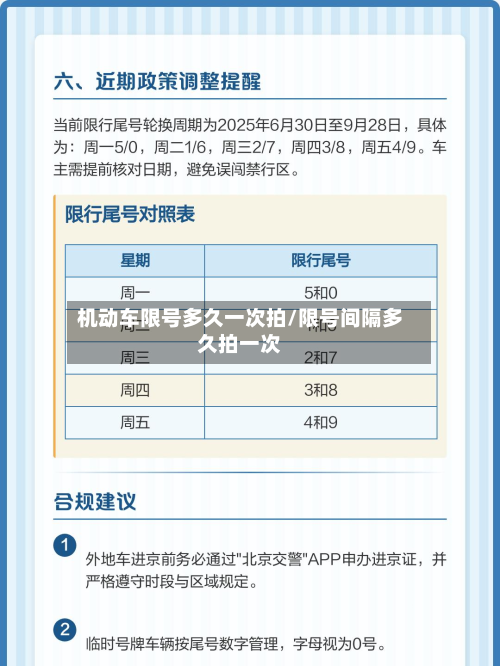 机动车限号多久一次拍/限号间隔多久拍一次