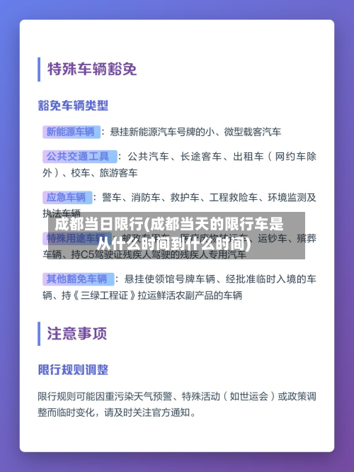 成都当日限行(成都当天的限行车是从什么时间到什么时间)-第3张图片