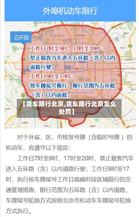 【货车限行北京,货车限行北京怎么处罚】-第2张图片