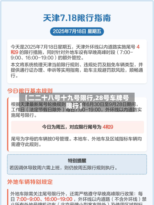 【二二十八号十九号限行,28号车牌号限行】-第2张图片