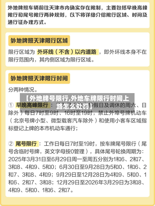 【外地牌号限行,外地车牌限行时间上路怎么处罚】-第2张图片