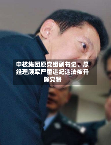 中核集团原党组副书记、总经理顾军严重违纪违法被开除党籍