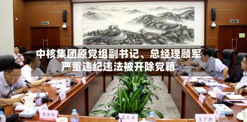 中核集团原党组副书记、总经理顾军严重违纪违法被开除党籍-第3张图片
