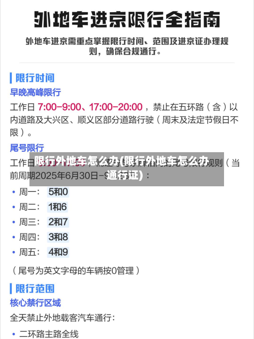 限行外地车怎么办(限行外地车怎么办通行证)