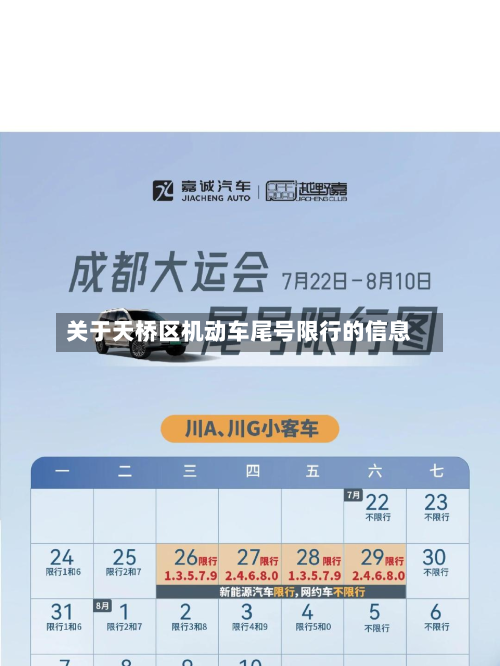 关于天桥区机动车尾号限行的信息-第2张图片