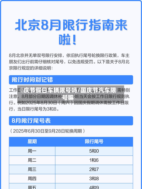 囯庆节假日车辆限号吗/国庆节汽车限号嘛