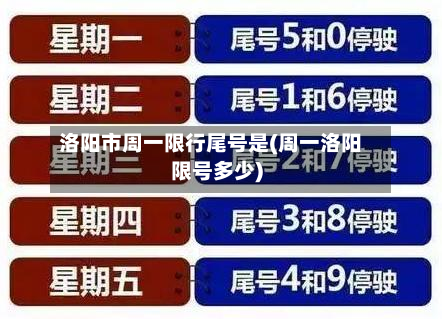 洛阳市周一限行尾号是(周一洛阳限号多少)