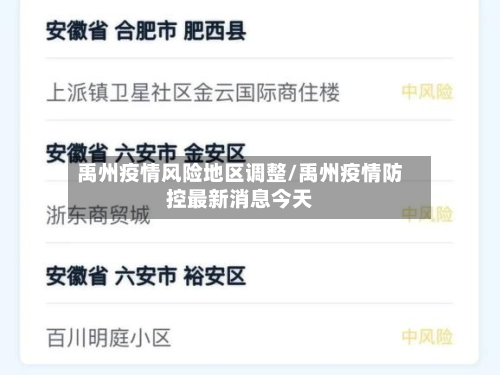 禹州疫情风险地区调整/禹州疫情防控最新消息今天-第2张图片