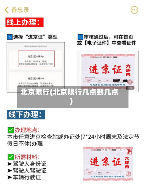 北京限行(北京限行几点到几点)