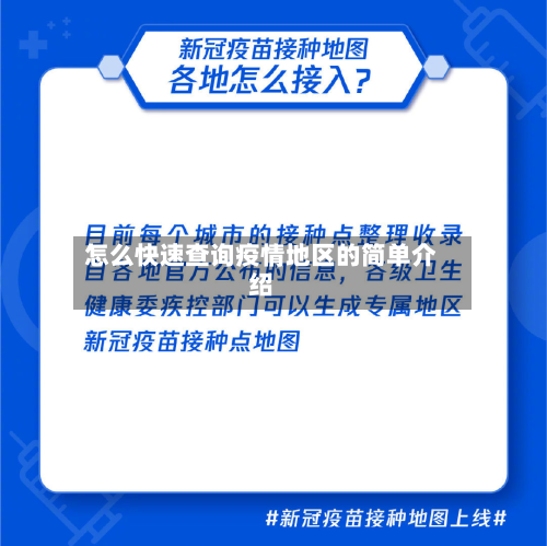 怎么快速查询疫情地区的简单介绍