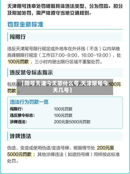 【限号天津今天限什么号,天津限号今天几号】