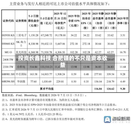 投资长鑫科技 合肥赚的不只是资本收益
