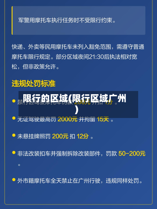 限行的区域(限行区域广州)