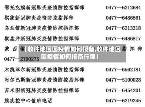 【收件地区因疫情如何报备,收件地区因疫情如何报备行程】