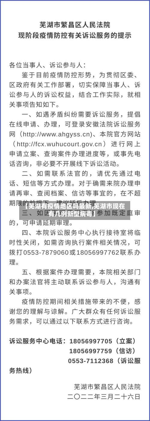 【芜湖有疫情地区吗最新,芜湖市现在有几例新型病毒】