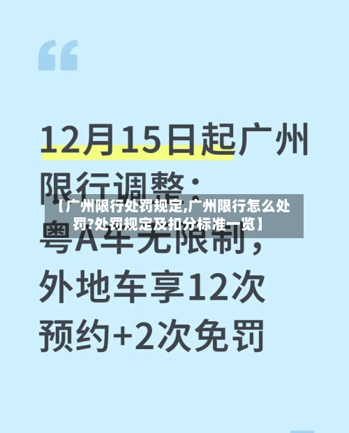 【广州限行处罚规定,广州限行怎么处罚?处罚规定及扣分标准一览】-第2张图片