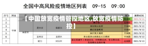 【中国放宽疫情管控地区,放宽疫情防控】-第2张图片